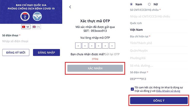 Cách khai báo y tế qua app NCOVI
