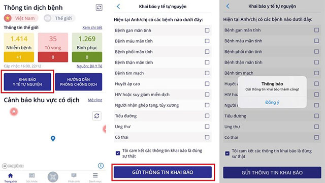 Cách khai báo y tế qua app NCOVI