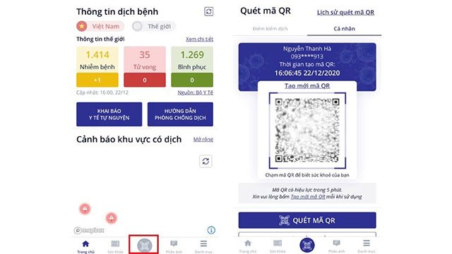 Cách khai báo y tế qua app NCOVI