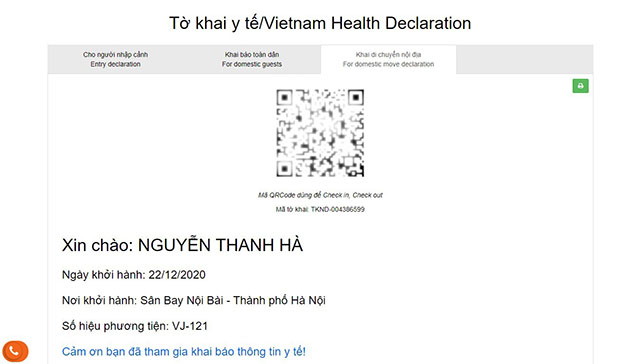 Cách khai báo y tế qua website tờ khai y tế