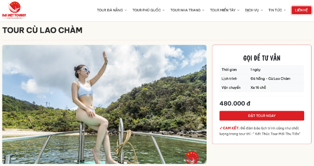 Tour Cù Lao Chàm được Đại Việt Tourist thiết kế chỉnh chu và chi tiết