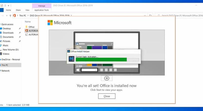 Chờ phần mềm được cài đặt.