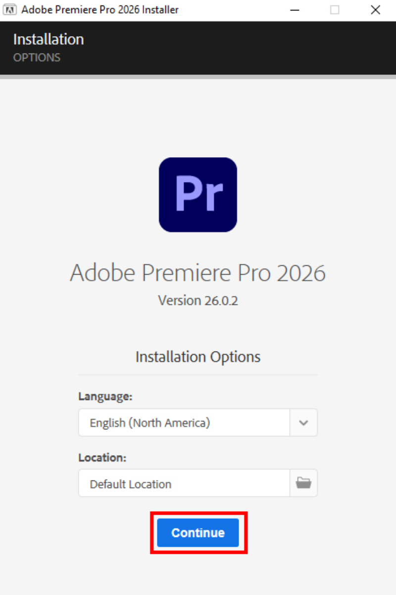 Hướng dẫn cài đặt Adobe Premiere 2026